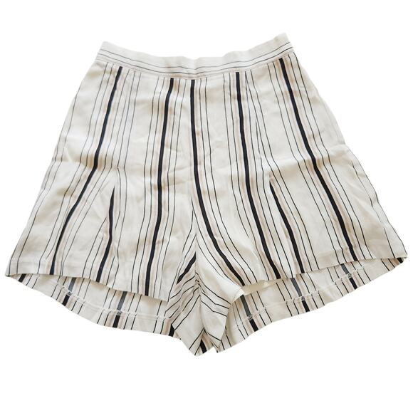Madison & Berkeley Pants - MADISON & BERKELEY high waist woven striped dress shorts ivory stripe Size S NEW